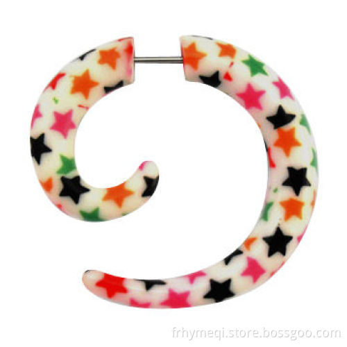 Snal Faux Ear Plug with Printing, Made of UV, 2013 Hot Selling